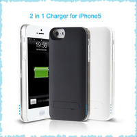 2013 Innovative design external battery charger for i Phone5 1900mah, 2 in 1 external battery charger