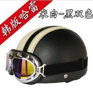 Free shipping/han edition Harley motorcycle helmet quality goods shop men's and women's four seasons general leather helmet(China (Mainland))