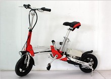Quality warranty 2013 new portable Mini folding electric bicycle comfortable red
