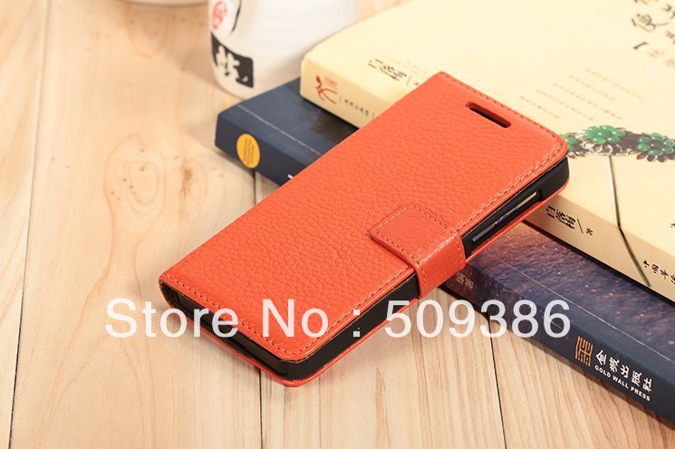 DHL free shipping 50pcs /lot Litchi grain genuine leather flip pouch case cover accessory for mobil phone blackberry Z10 BB(China (Mainland))