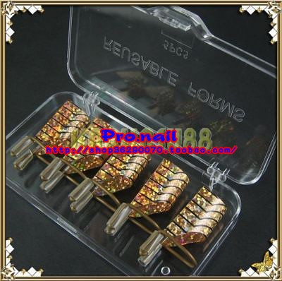 Free shipping Nail art tools lengthen metal refers to the care silver gold 5 mixed colors in a lot(China (Mainland))