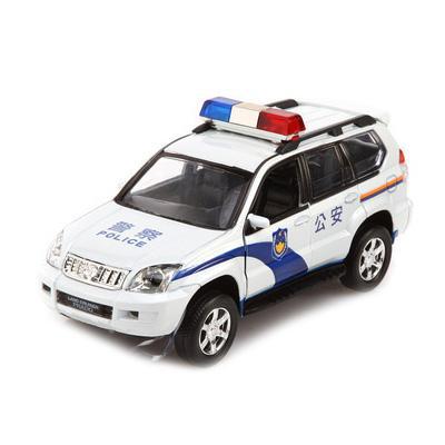 2013 1:32 police Toyota double open the door to take music light alloy model car baby toy car 15*6*6.5CM Free shipping(China (Mainland))