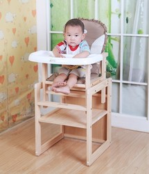 198 my801 multifunctional baby solid wood dining table and chairs(China (Mainland))