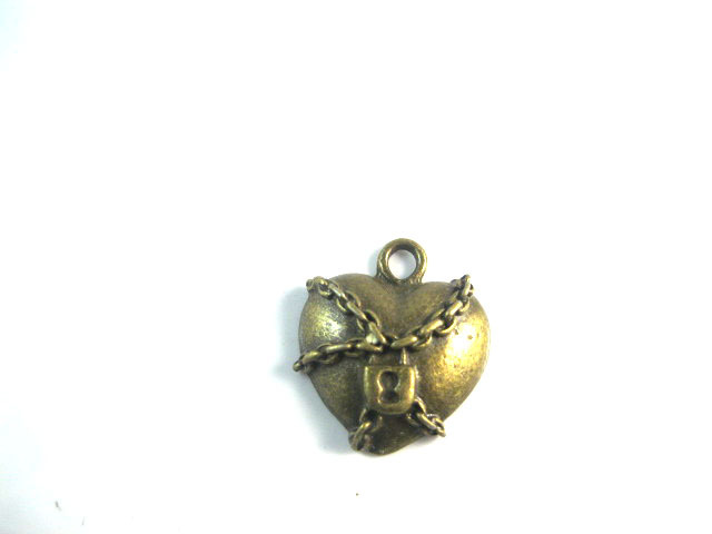 Antique Bronze Plated Free Shipment Heart Shape Pendant Alloy Charms Fit Necklace DIY a626(China (Mainland))