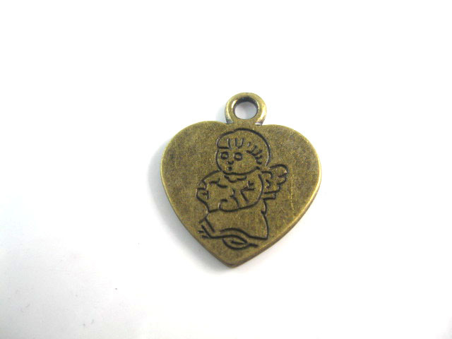 Antique Bronze Plated Free Shipment Heart Shape Pendant Alloy Charms Fit Necklace DIY a766(China (Mainland))
