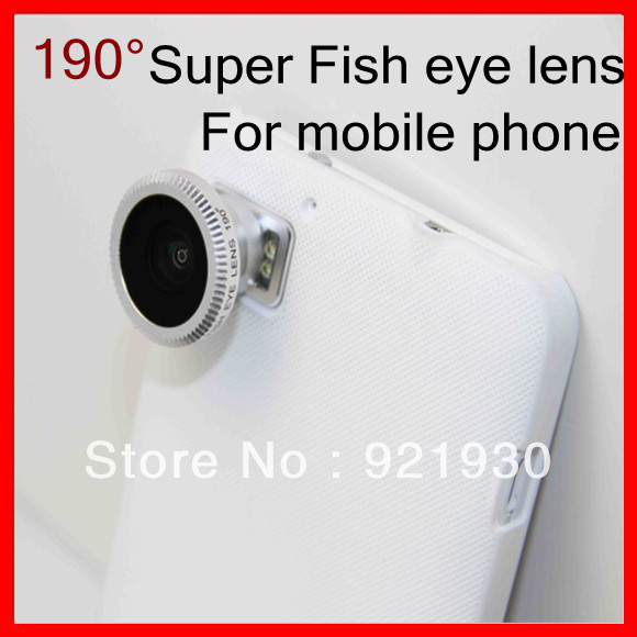 Free shipping!190degree super fish eye/wide angle lens for mobile phone and compact digital camera(China (Mainland))