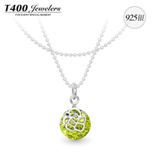 New arrivals T400 made with swarovski elements crystal Anklet for women 925 sterling silver Olive star