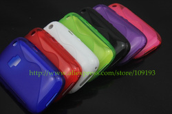 S line TPU For Blackberry Curve 9320 Gel Glossy Plain TPU Case ,1pc/lot by china post airmail(China (Mainland))
