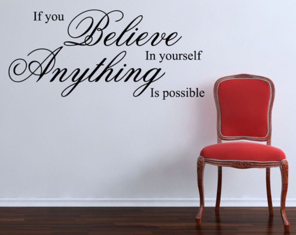 In If Inspirational Believe Quotes  You to  Sticker Home buy  Yourslf pictures  quote Wall inspirational