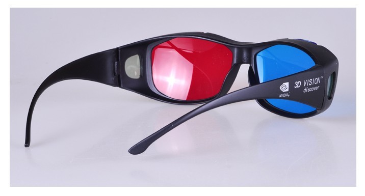 Red, green, red and blue 3 d glasses for 3 d glasses 3 d glasses computer and TV +Free shipping