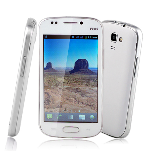2013 New Hot sale Unlocked 4.0" Capacitive Multi-Touch Screen Dual Sim Android 4.0 Smart Phone WiFi AT T mobile Low price white(China (Mainland))