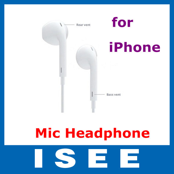 10 Pcs/Lot Brand New Headphone for iPhone 5, Earpods Headset Earphone Headphone with Remote & Mic Free Shipping(China (Mainland))