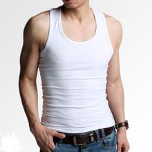 100% cotton rib knitting vest male vest male hurdler vest full cotton vest(China (Mainland))