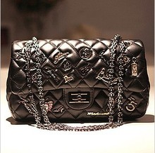 Free shipping!European style Korean handbags metal badge classic shoulder bag,lady’s handbag,Shoulder Bag,CHANNEL Style