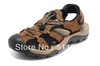 Free shipping new arrivel 2013 hot selling men's brown genuine leather Beach Sandals