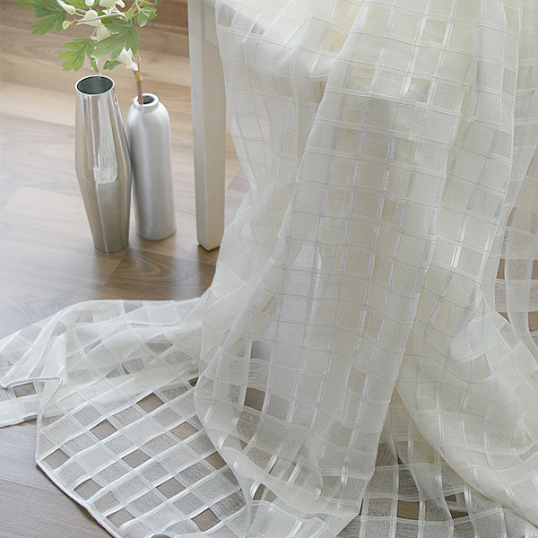 Wholesale - free shipping Plaid rustic curtain window screening piaochuang balcony quality white shalian finished product s156(China (Mainland))
