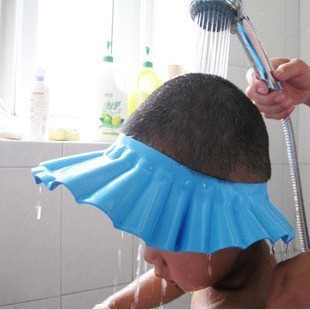 Free shipping, 6754 baby shampoo cap infant shampoo cap child shower cap baby hat thickening(China (Mainland))