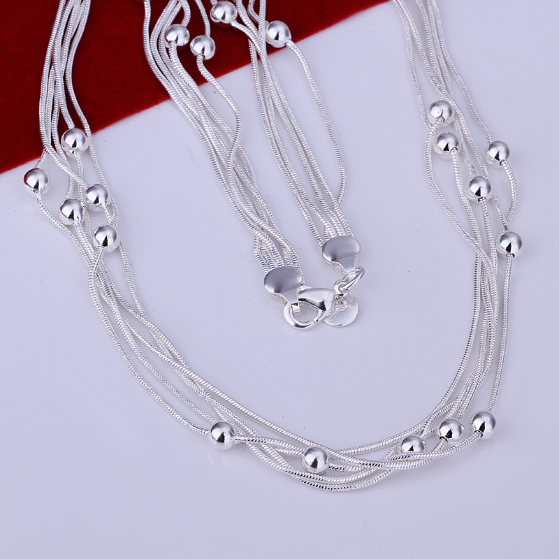 Gorgeous Necklace Fashion Jewelry 925 Silver Jewerly Statement Necklace Women ball shape Necklaces Pendants