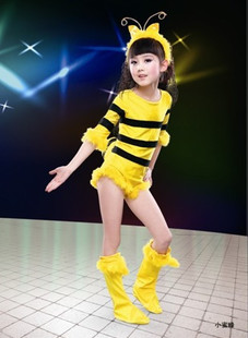 free shipping Child costume performance wear dance clothes one piece bee ant infant animal performance wear(China (Mainland))
