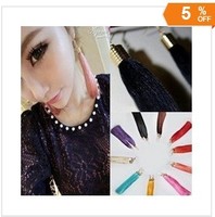 Min.order  $15 (mix order)  Fashion  Fashion EMODA MURUA long tassel colorful drop earrings  Free Shipping! AE009
