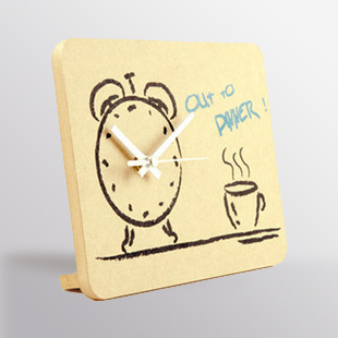 Fashion electronic mute wall clock decoration art watch doodle wool clock(China (Mainland))