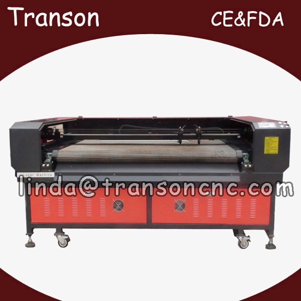 Free sea shipment TS1810 Double heads fabric laser cutting equipment(China (Mainland))