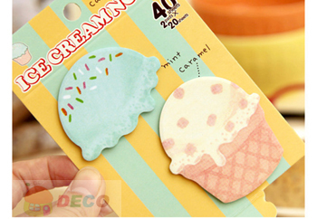 Fresh look and cute cartoon Ice cream design sticker,notebook sticker,memo pad,Paper notepad,Wholesale (SS-4980)(China (Mainland))