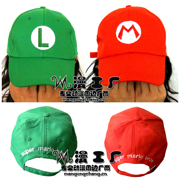 Free shipping super mario 3 marion bros hat caps baseball caps wholesale(China (Mainland))
