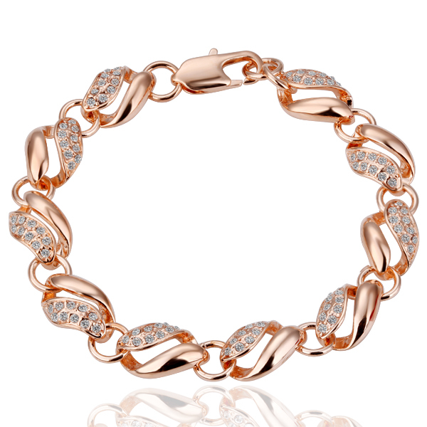 18KGP B017G FreeShip,shining crystal gold bracelet,simple fashion 18K gold plated jewelry,Nickel Free,Austrian SWA Element(China (Mainland))