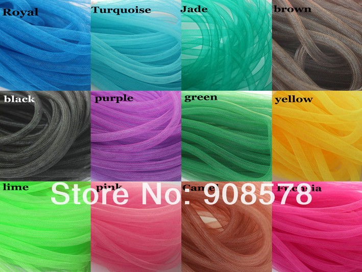 Non-Metallic Tube Crin Ideal for fashion/textile/design or modelling 30 yards - 20 colors for choose(China (Mainland))