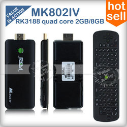 [Free rc11] 2GB RAM Rikomagic MK802IV RK3188 Quad Core Android 4.2 Smart Mini TV Box HDMI PC Stick Dongle Bluetooth RKM MK802 IV(China (Mainland))