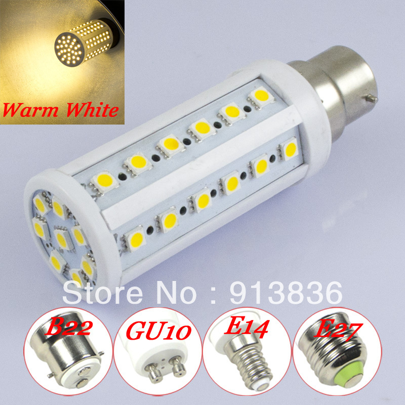 New , B22 base 44 peal 5050 SMD AC 110-220 V 9W maize LED light , free shipping +quality warranty 2 pcs/lot(China (Mainland))
