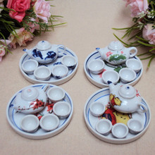 Elegant Chinese Ceramic cups Tea time toy mini tea set ceramic toy ceramic small tea child tea set  Freeshipping