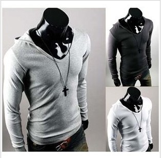 13 New England wind hooded long-sleeved T-shirt and cultivate one's morality .5959 free shipping!(China (Mainland))