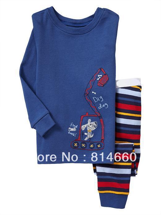 Retail 1pce sample baby/Kids pajamas sets(clothes+pants),long sleeve nightwear,2-7years-SS049(China (Mainland))