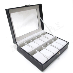 10 Grids Leather Jewelry Watch Display Box Storage Holder Organizer Case Holder[000379](China (Mainland))