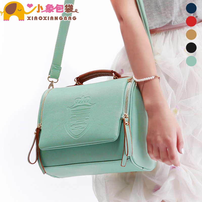 Free shipping 2013 New arrvied ladie's retro candy color PU leather bags shoulder bag crossbody women handbags NO.X1052(China (Mainland))