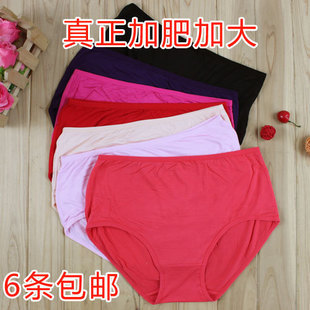 Free shipping 10 plus size plus size high waist modal panty antibiotic comfortable color(China (Mainland))