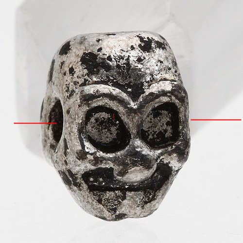 20pcs/lot Tibetan Silver Double Faces Skull Charm Spacer Beads 10x7mm C0861(China (Mainland))