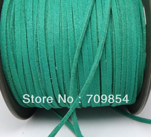 free shipping!!! new 100yard/roll 5mm geunine suede Leather Cord ---GREEN(China (Mainland))