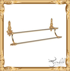 Forged Solid Brass GP (Gold Plate 24K) royalty Villa Luxurious bath towel bar, towel hanger set bathroom accessories(China (Mainland))