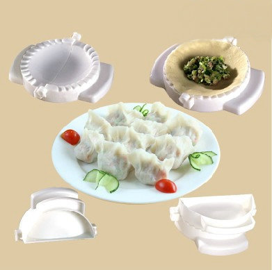5Pcs Free Shipping Practical Home Plastic Dough Press Dumpling Pie Ravioli Making Mold Mould Maker Tool Kitchen DIY Tools(China (Mainland))