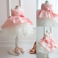 NEW! Wedding / Birthday Party Flower Girl Dress / Tulle Dress,High-Quality Fabrics, Cute Big Bow + Slim Design Size 90-130