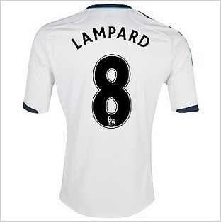 Hot Sell 2013 Chelsea Away Best Thai Quality 8# LAMPARD White Soccer Jersey.Soccer Uniforms,Size:S-XL(China (Mainland))