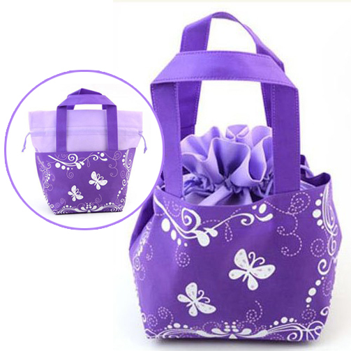 Non-woven national trend shopping bag drawstring tote bag beam port storage boxes small bags(China (Mainland))