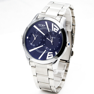 Ikey eyki mens watch double movement personality dial mineral glass Men watch w8443ag(China (Mainland))