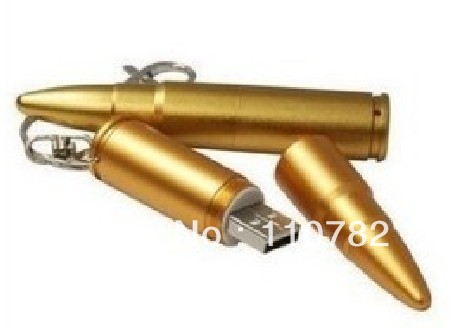 UP51 Wholesale Hot sale Fashion New arrival Gold Meta Bullet Shape USB 2.0 Flash Memory Stick Pen Drive 4-32GB(China (Mainland))