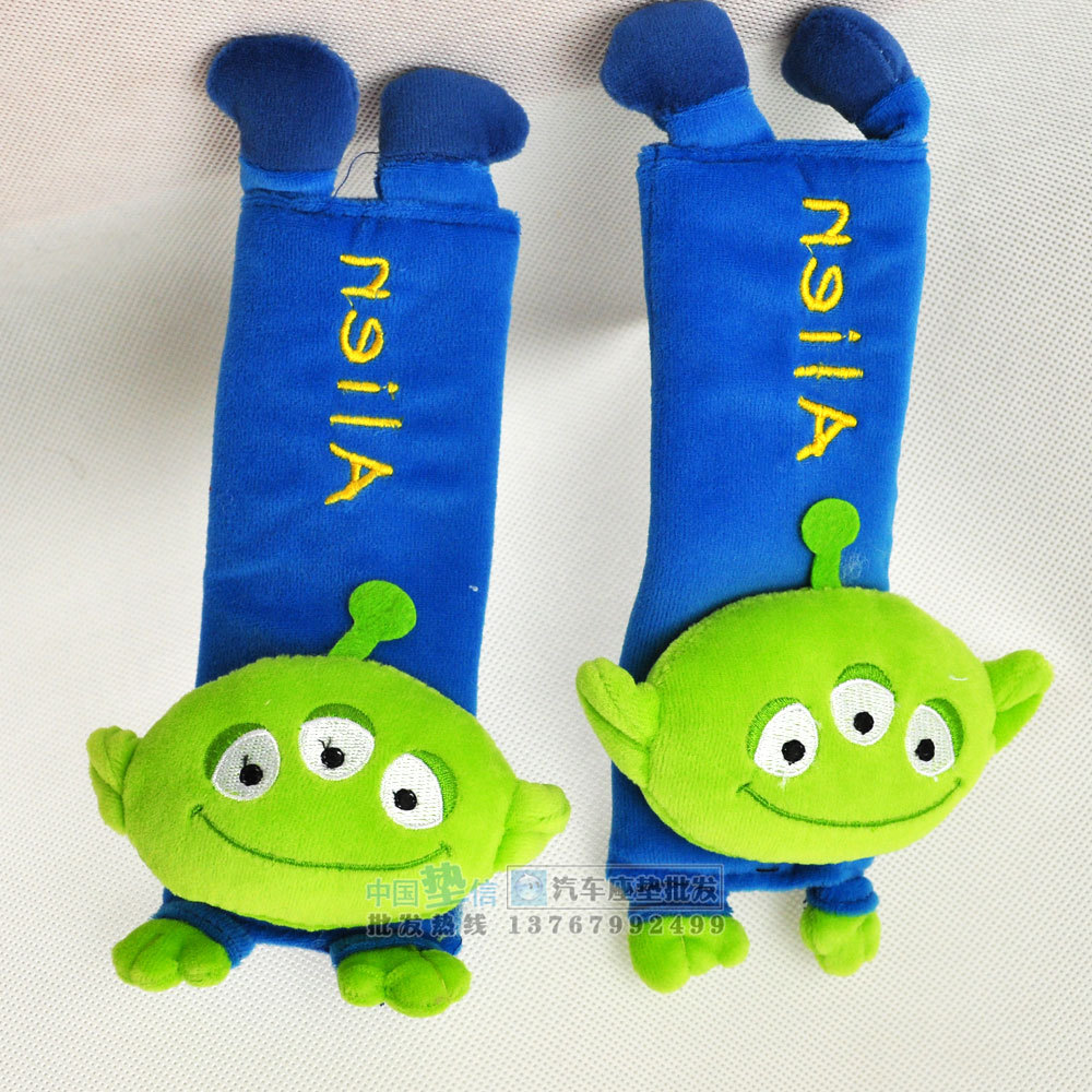 Three eye car seat belt sheath type female cartoon car safety seat belt shoulder pad(China (Mainland))