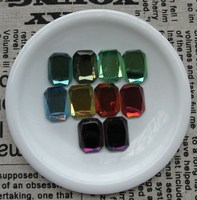 Free shipping! CS008-Jewelry Findings-oblong shape Diamond Glass crystal 13*18mm mixed colors DIY materials garment accessories
