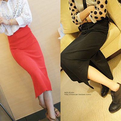 13 high waist modal short half-length skirt slim hip bust skirt long skirt sexy placketing 100% cotton(China (Mainland))